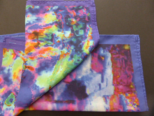 Men's silk pocket square "Blue Heaven"